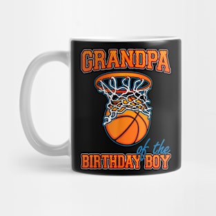 Grandpa Of The Birthday Boy Basketball Birthday Family Party Mug